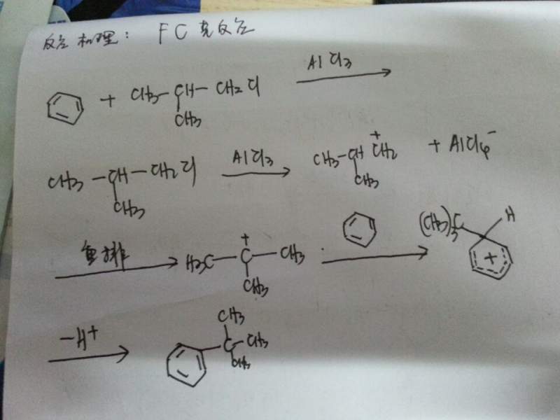 关于烷基化碳正离子重排的反应机理