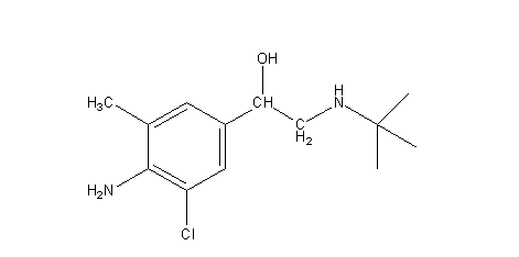 克伦特罗衍生化后的结构式