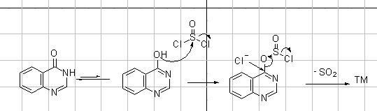 【求助】求助一个反应(氯化亚砜氯代喹唑啉酮)机理