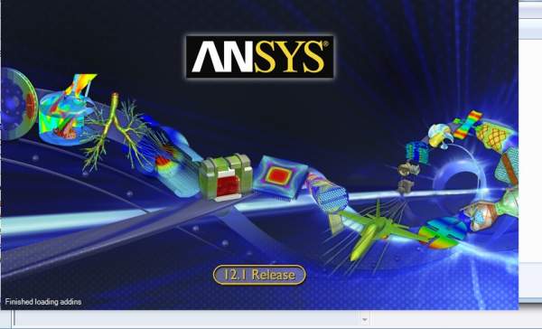 exe,过一会出现ansys启动界面,左下角不停的加载,完后出现finished