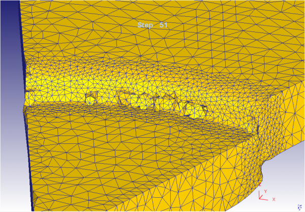 deform-3d 冲裁模拟中,网格单元缺失的问题?