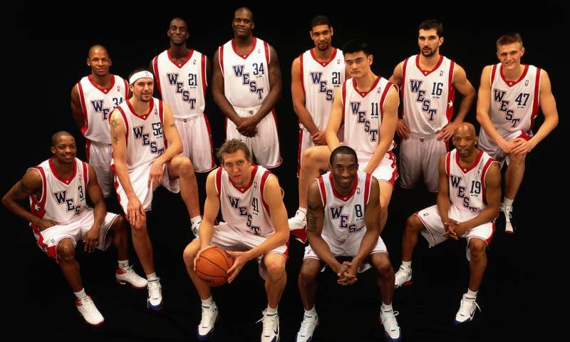 NBA历届全明星合照图片