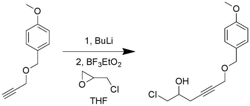 三氟化硼乙醚催化環氧氯丙烷和丁基炔的反應