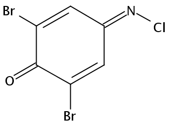 有结构式,名字就一目了然了  az_56056  是2,6-二溴醌-4-氯亚胺  nb