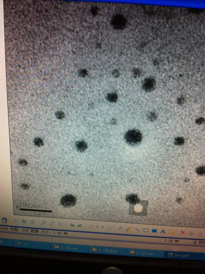 今天去拍了透射电镜,如图(不是原文件,因为拍完还没付钱,所以只用