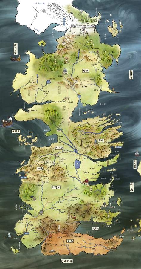 冰与火之歌地图超清,冰与火之歌分布图,冰与火之歌详解_大山谷图库