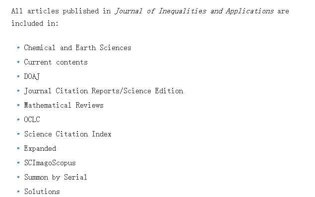 Journal of inequalities and applications