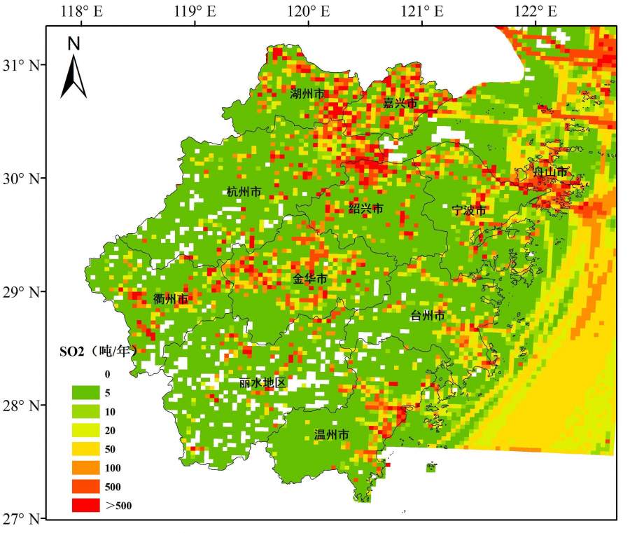 緊急求助 大氣面源排放的空間分佈特徵gis圖 製作