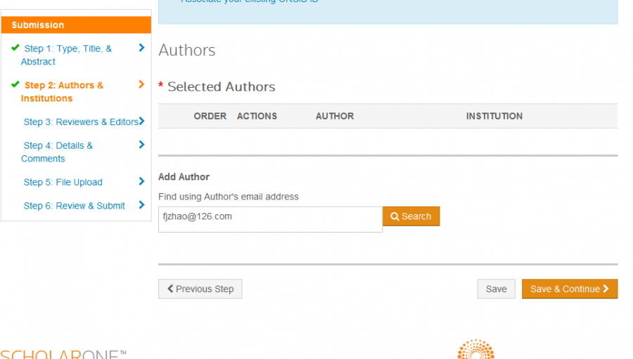 Energy Fuels 不能成功添加作者信息