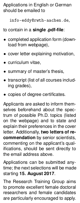 德国亚琛工业大学数学系Graduate School博士招生-1