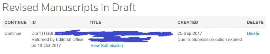 ScholarOne系统投稿找不到continue submission按钮??-1