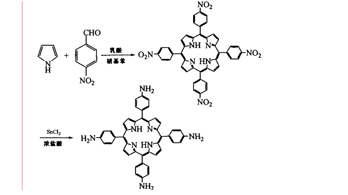 【讨论】四硝基卟啉还原成四氨基卟啉