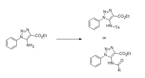 有机 杂环伯胺的保护 想对三氮唑上的伯胺进行保